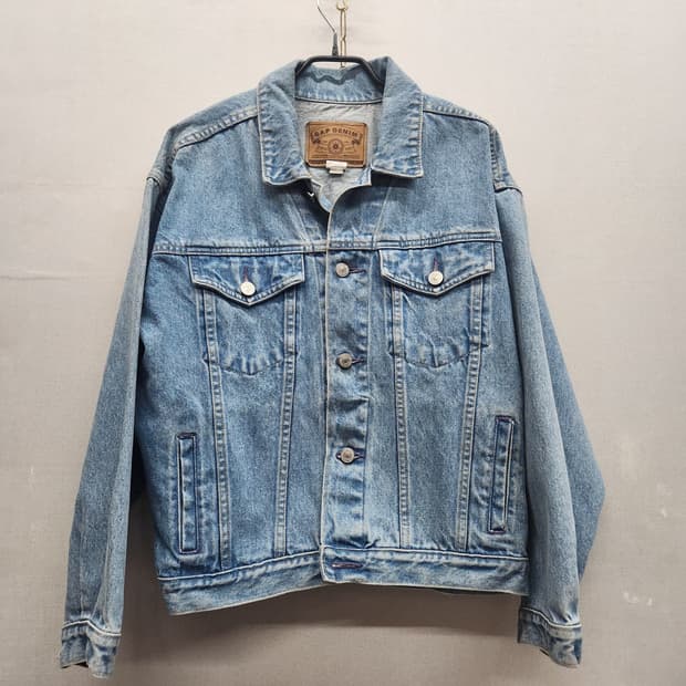GAP 데님 트러커 연청 오버핏 자켓 2XL(XL)