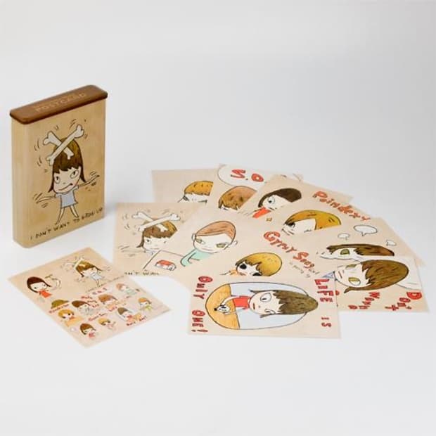 요시토모 나라 엽서 10장 틴케이스 세트