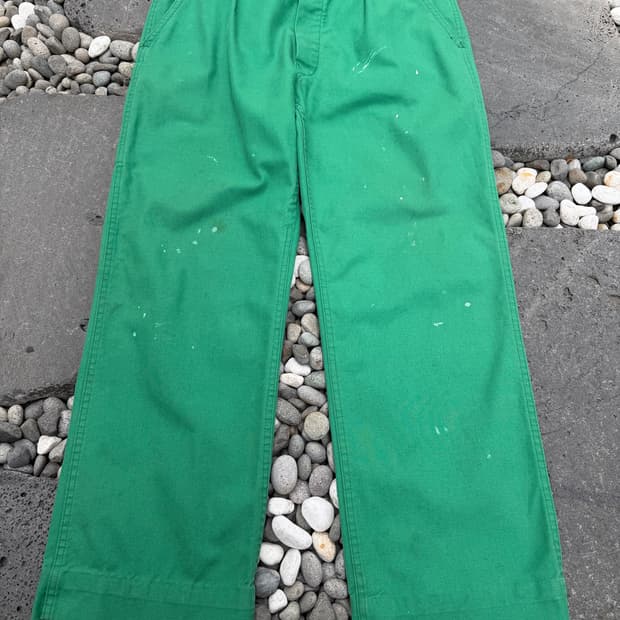 80s Le BEAU-FORT DISTRESSED 페인트 프렌치워크팬츠
