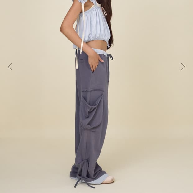 글로니 contrast trim jersey pants