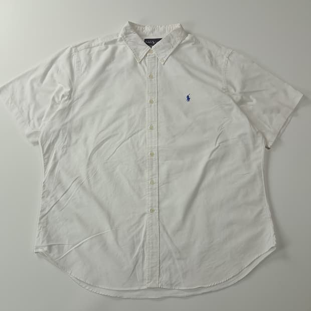 CA225 2XL 폴로 빅사이즈 00s 화이트 반팔 셔츠 남방