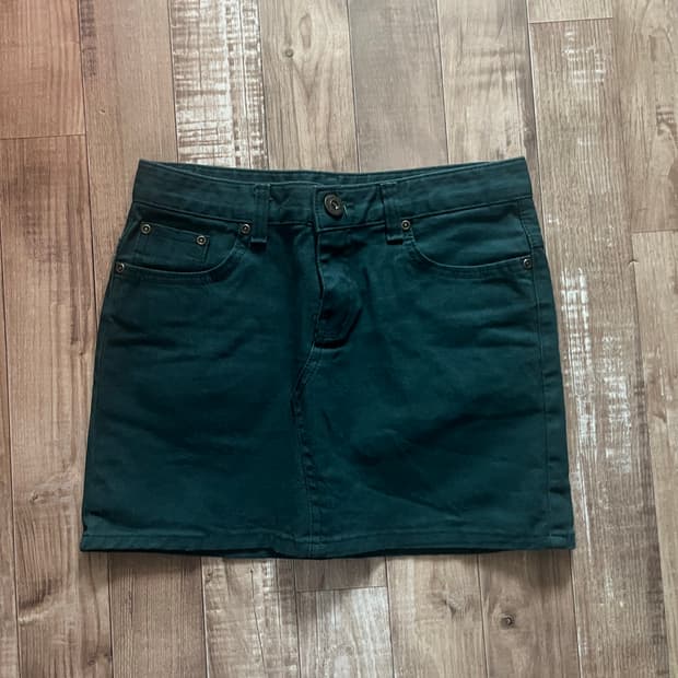 빈티지 그린 초록 청치마