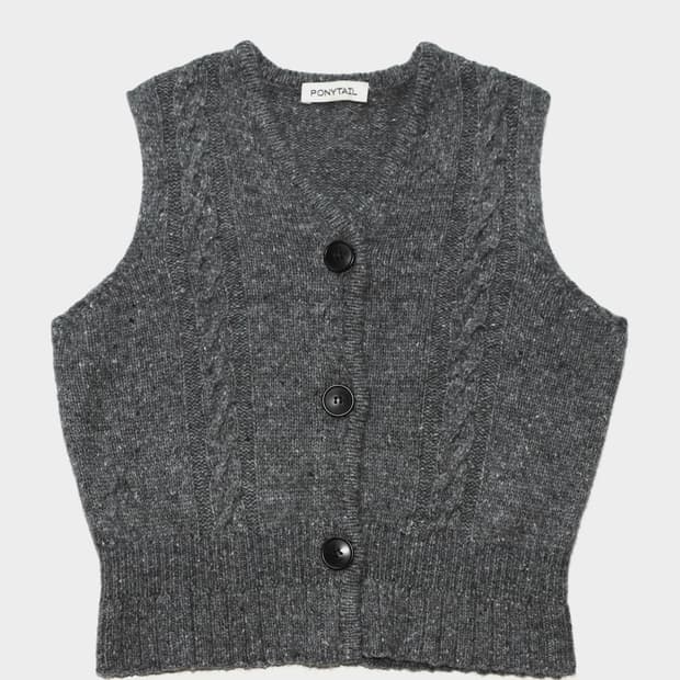 Ponytail 포니테일  knit vest 니트 베스트