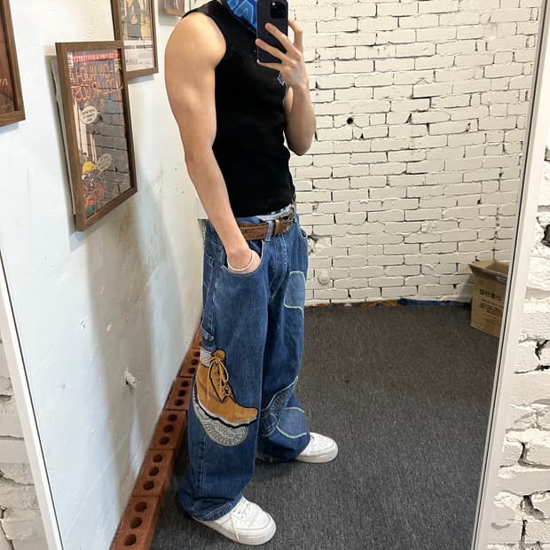 RAW BLUE 디테일 배기 진