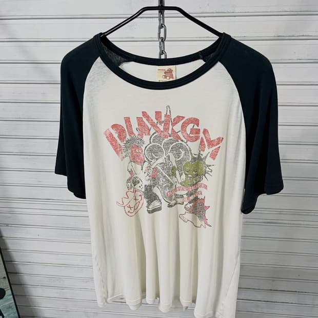 2000s Gachapin & Mukku raglan tee
