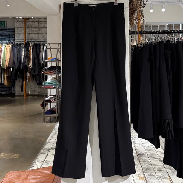 셀린느 블랙 슬랙스 와이드 팬츠