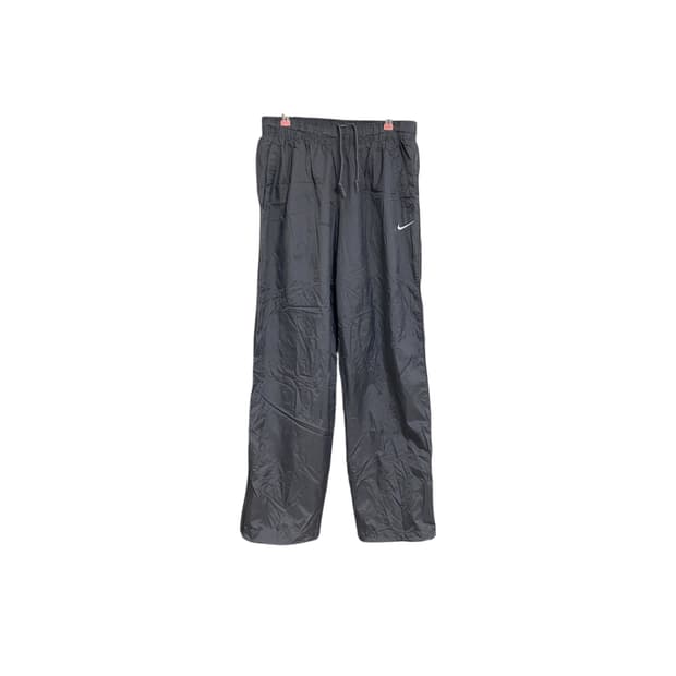 Nike dark gray satin wide track pants