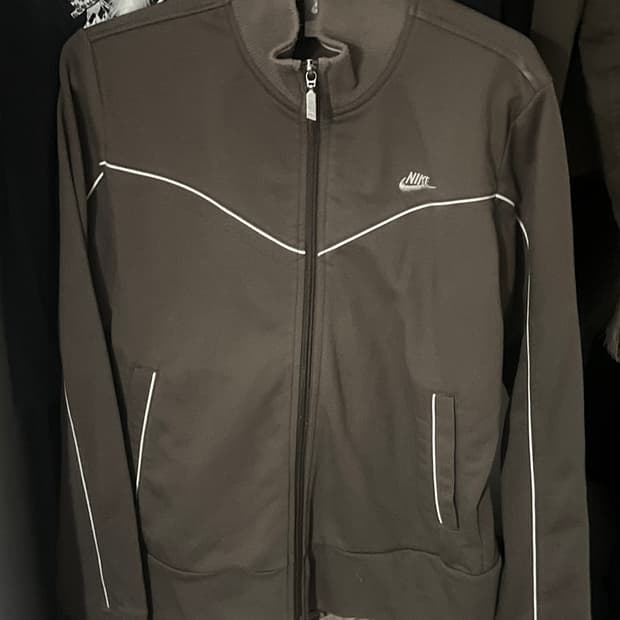 빈티지 나이키 카키 져지 집업