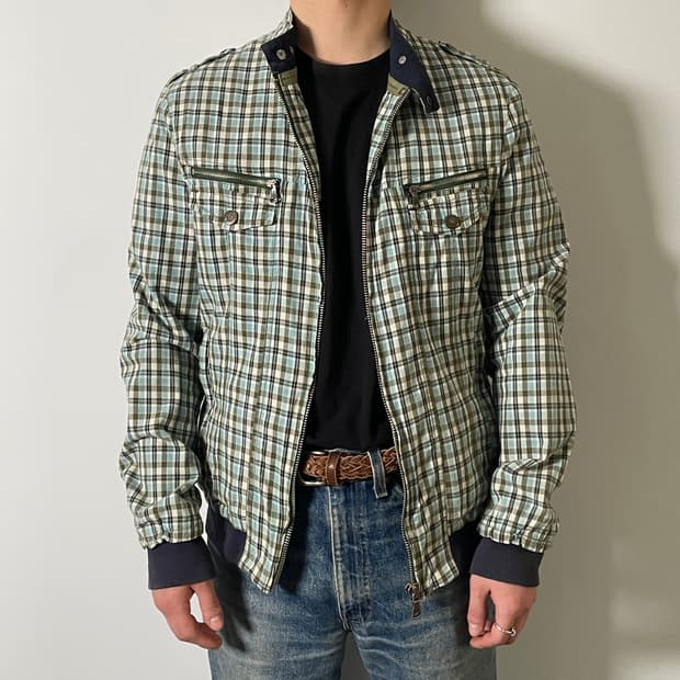 돌체엔가바나 체크 헤링턴 자켓 (on.671)  