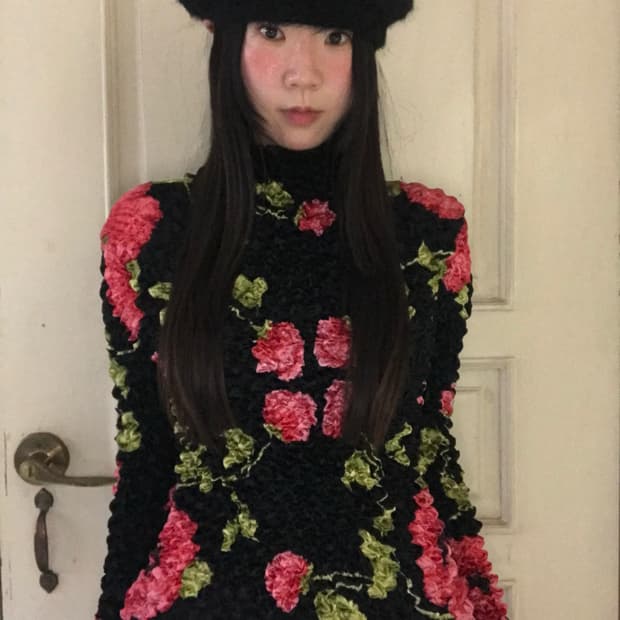 vintage pattern popcorn top