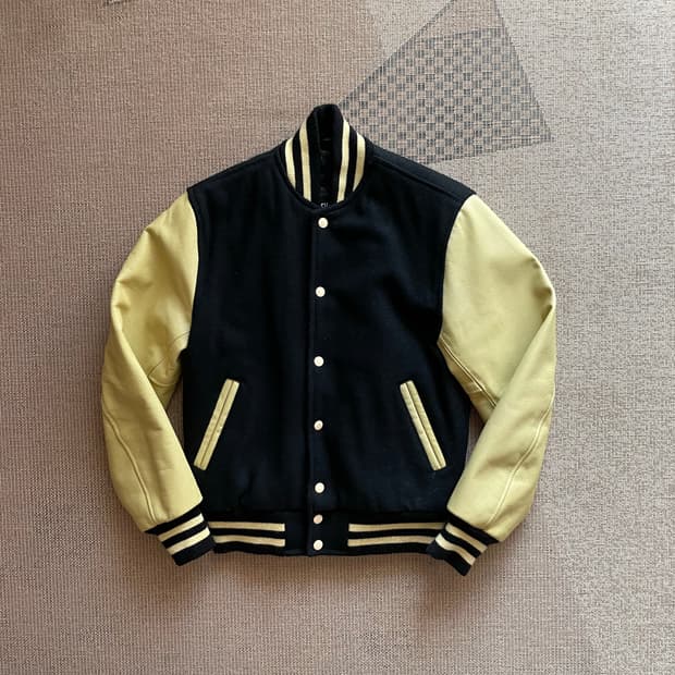 Stewart & Strauss 소가죽 바시티 자켓