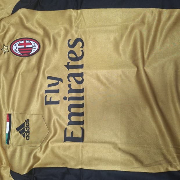 Ac밀란 레트로 축구유니품 반팔 블록코어 oem