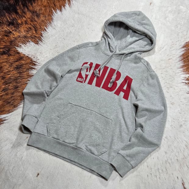 NBA 그레이 로고 후드티