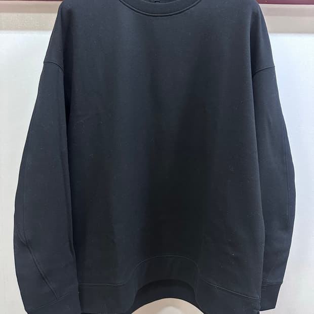 알레그리 기모 맨투맨 블랙 L사이즈  