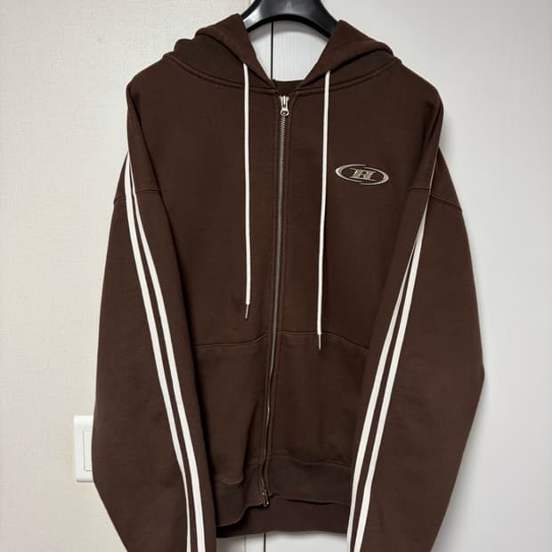 품절상품)본투윈 트랙 후드집업 브라운 셋업