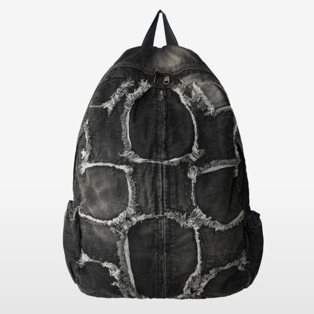 이우가마카라스 데님 터틀 백팩 블랙