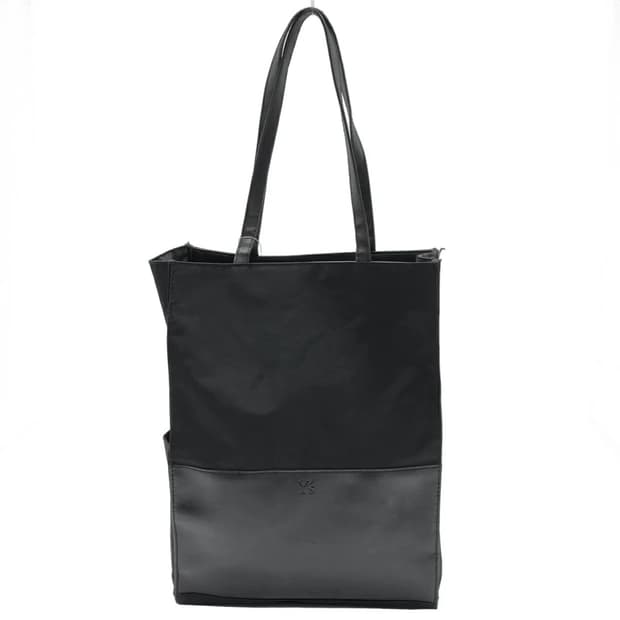Y’s Leather Panel Nylon Tote Bag