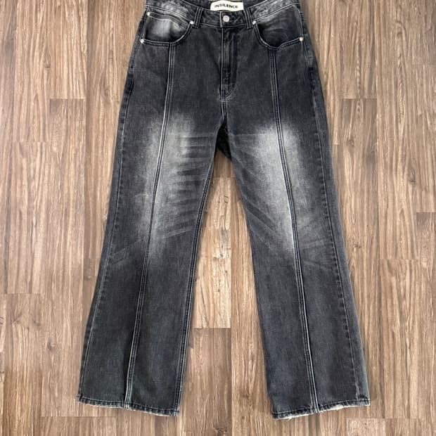 Insilence semi flare fit pant mid blue s