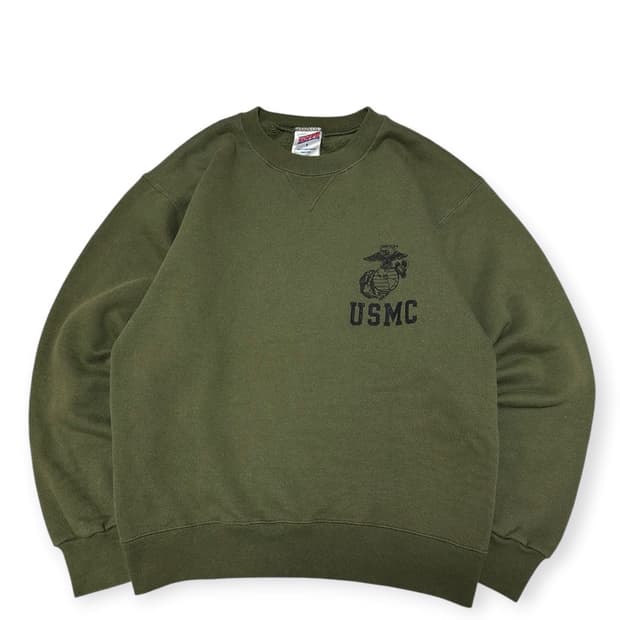 USMC 미해병대 카키 맨투맨