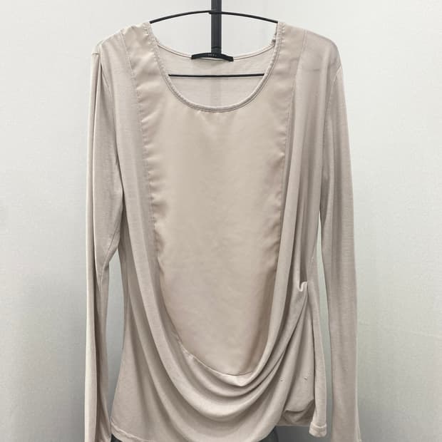 Satin-Panel Draped Top