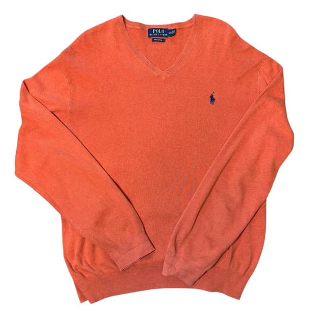 폴로 랄프로렌 울 브이넥 니트