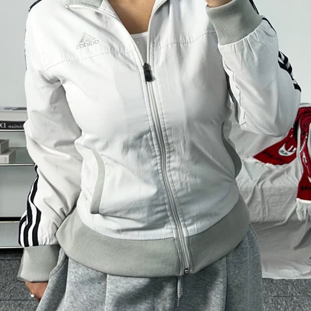 대대장 아디다스 00s 화이트 트랙탑 져지 XXL