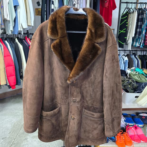 런던포그 양가죽 브라운 무스탕 (1305)