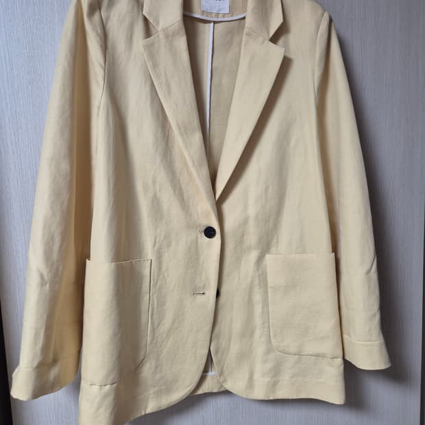 스튜디오 톰보이 옐로우 린넨 블레이저 자켓