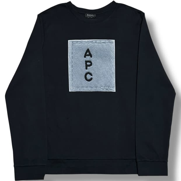 A.P.C 19fw 로고 네이비 맨투맨