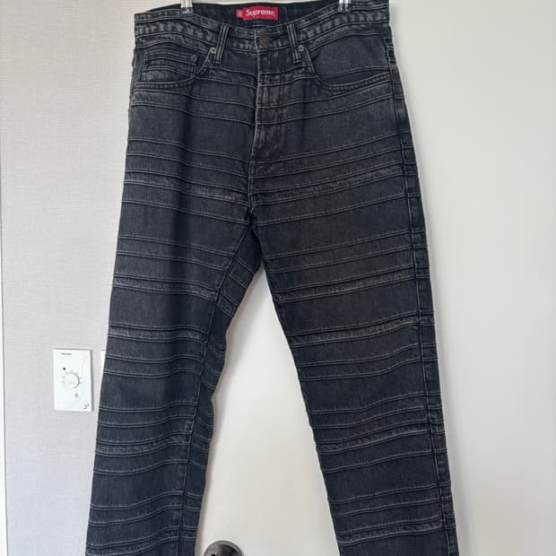 [30] 슈프림 레이어드 데님 팬츠 블랙