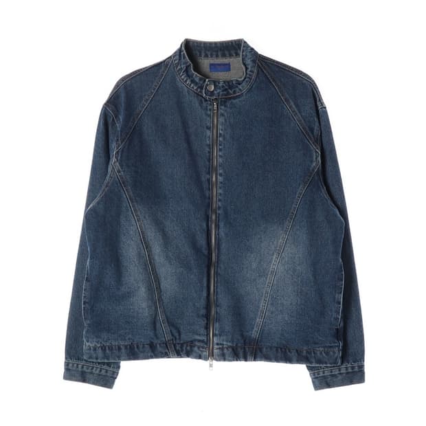 앨빈클로 DE LUXE 절개 디테일 하이넥 데님 자켓 XL