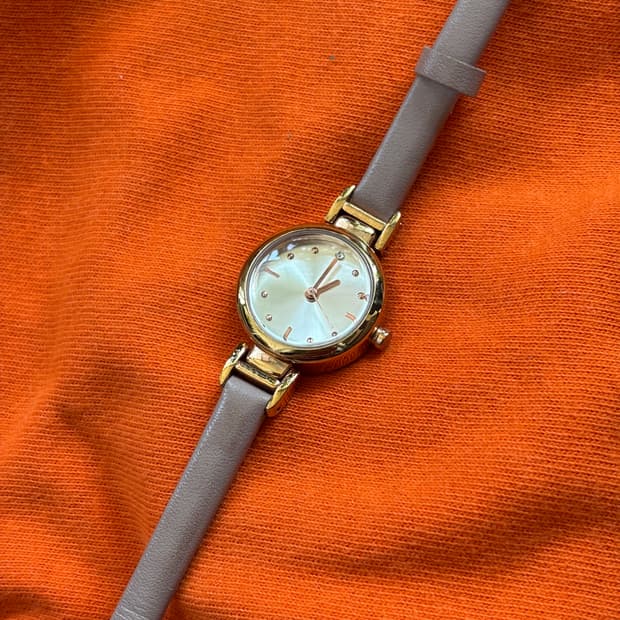 vintage crystal shop leather watch 