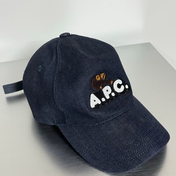 베이프 아페쎄 콜라보 데님 캡