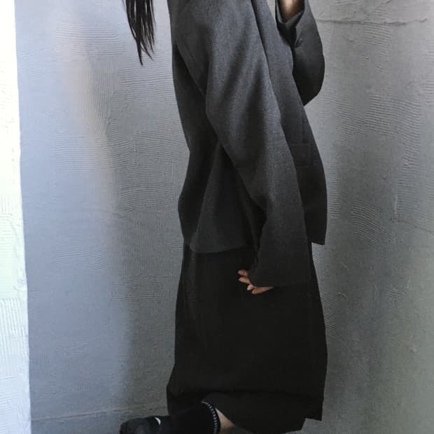 Max Mara 막스마라 딥그레이 투피스 정장 셋업