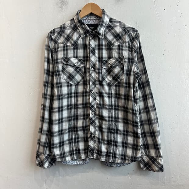 NICOLE 웨스턴 체크 셔츠 