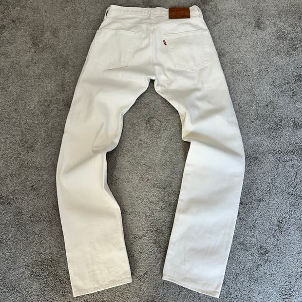 리바이스501 오리지널 화이트 데님 팬츠(28)