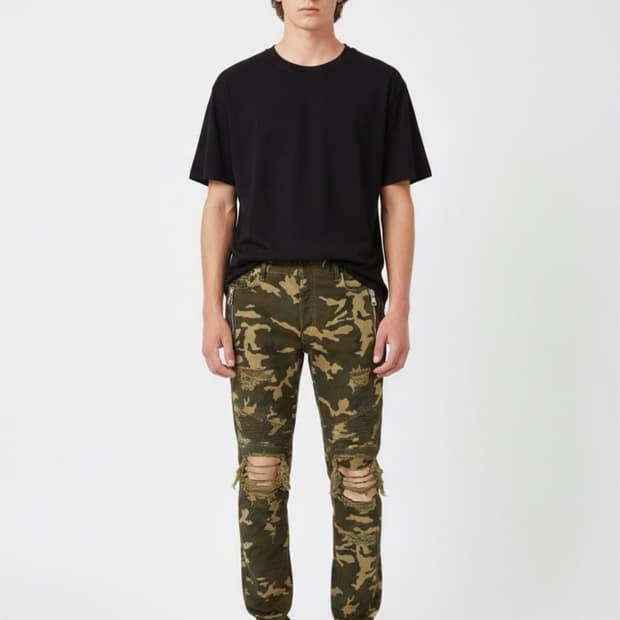 발망 카모 무파 디스 데님