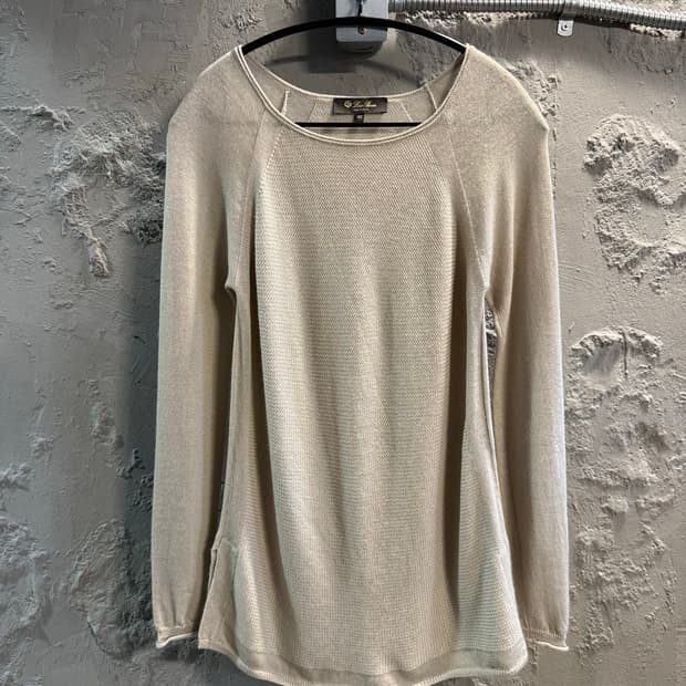 M 로로피아나 LORO PIANA 캐시미어 실크 니트 크림