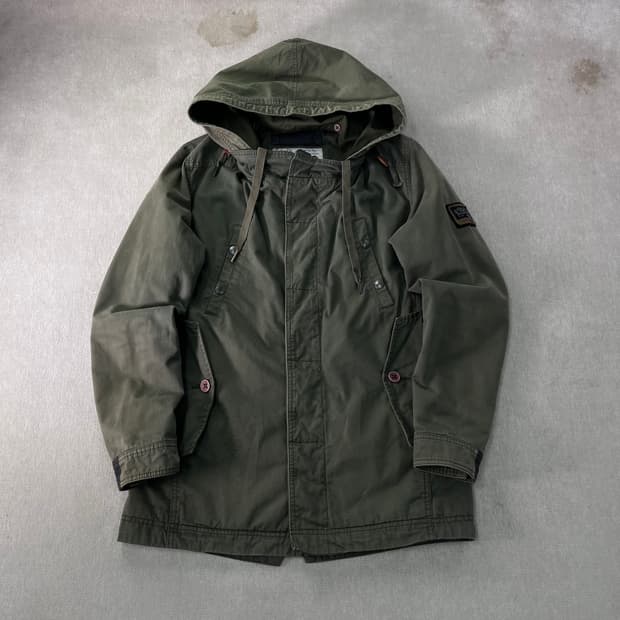 100 디젤 빈티지 필드 후드 야상 자켓