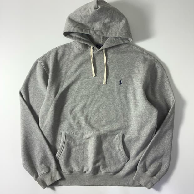 Polo  폴로 랄프로렌 자수 그레이 후드티 