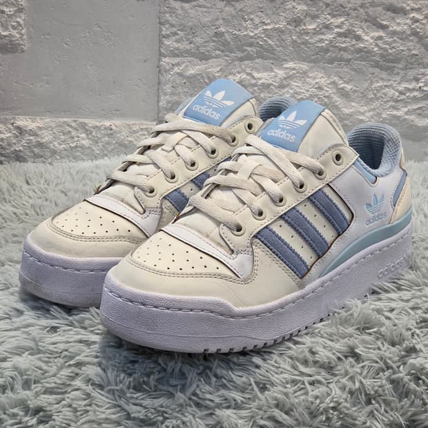 2a-8아디다스 포럼 볼드 로우 화이트 스카이블루 245mm-상태굿