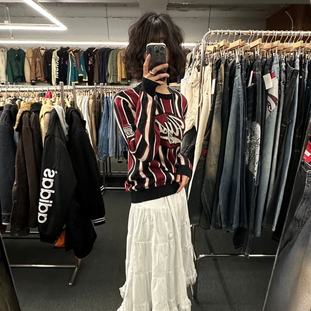 OS)히스테릭 글래머 빈티지 여성 크루넥 니트