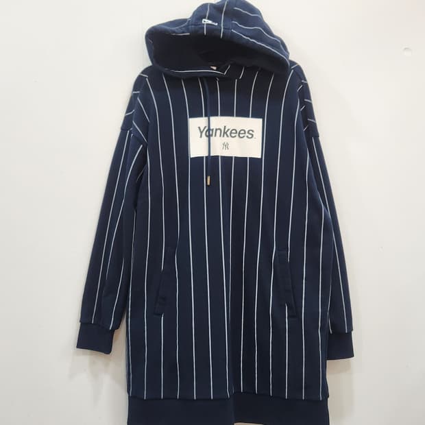 [90] MLB 뉴욕 양키스 스트라이프 후드 원피스  90사이즈
