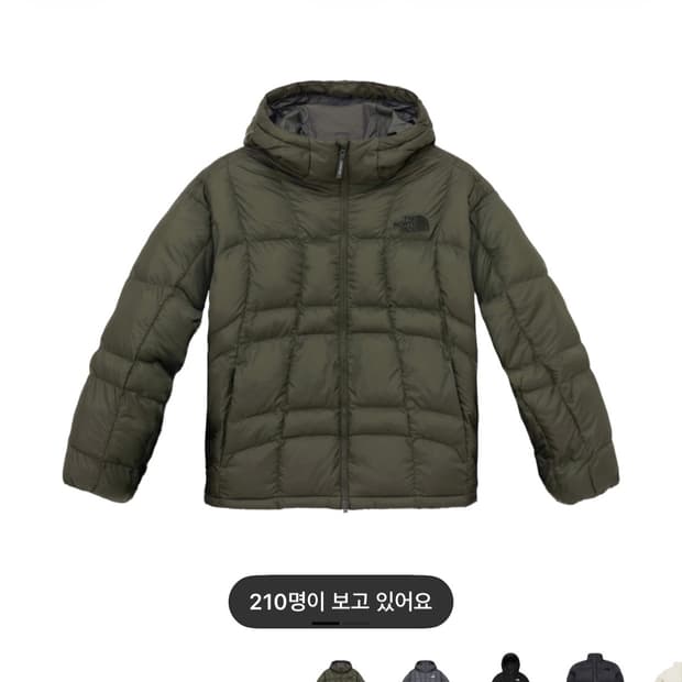 노스페이스 화이트 라벨 웨이브 LT 온 볼 자켓 카키