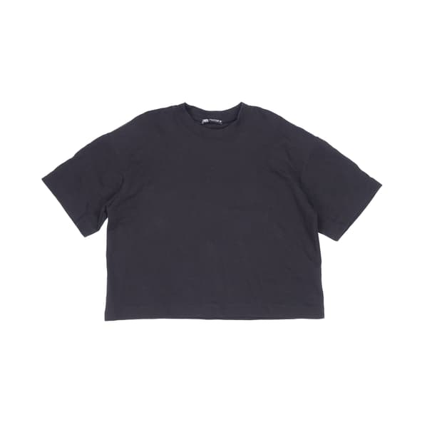 M 자라 여성 반팔 크롭티 0407M