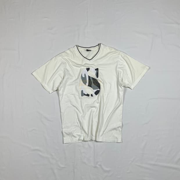 90‘s 스투시 stussy 카모 s 로고 반팔티