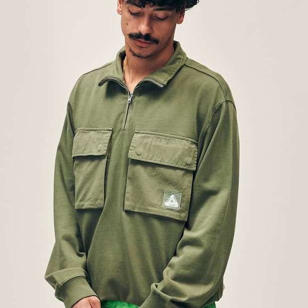 [M] Palace 24SS 워시아웃 퍼넬 그린