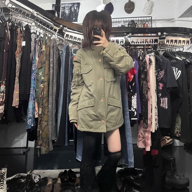 스투시 카키 포켓 자켓