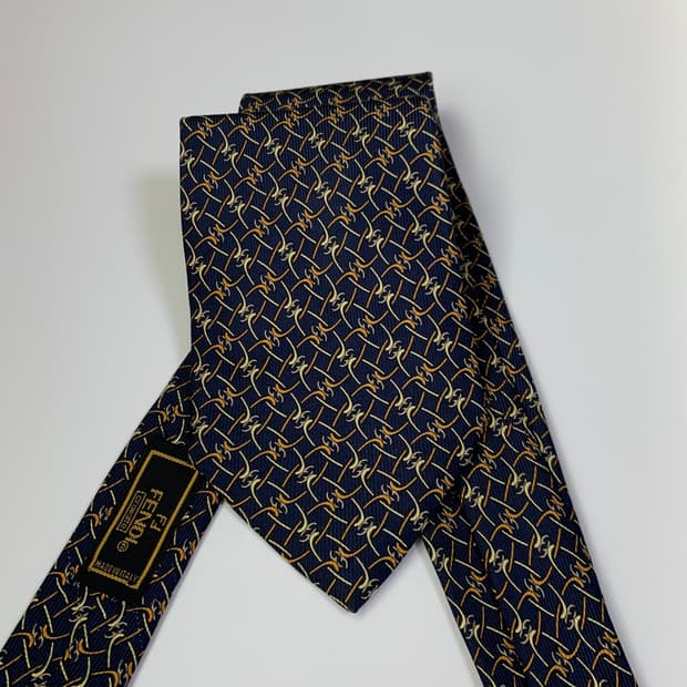 펜디(FENDI) FF모노그램 기하학적패턴 명품넥타이 A+등급