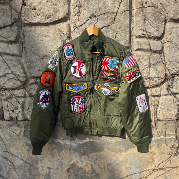 90s spiwak 미해군 usn g-8 wep 항공 점퍼 자켓 풀패치